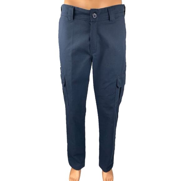 Dickies Men's Blue Mid Rise Slim Straight Chino Khaki Trousers Pants Size 35 - Picture 1 of 5